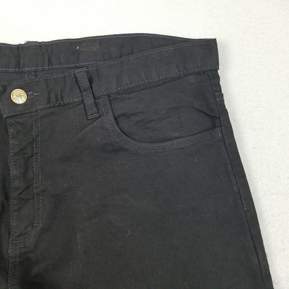 Dearborn Denim Jeans Mens 35 Black Slim Fit Stretch Made USA Straight Leg Pants - Picture 4 of 13